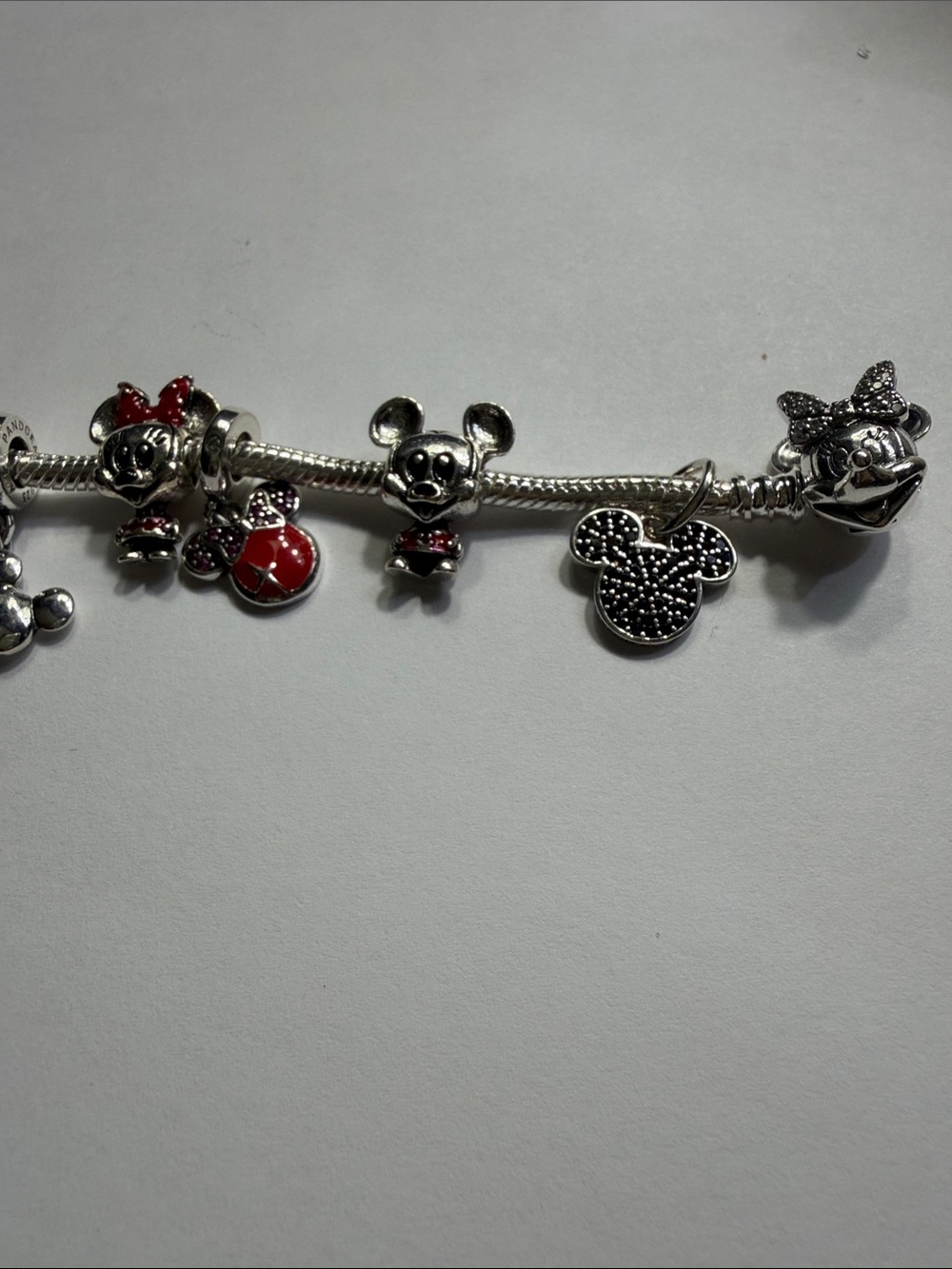 Pandora, Minnie, mouse bracelet pre styled with 13 charms - Picture 4 of 6